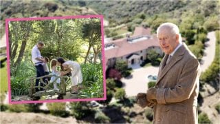 Los Sussex y el rey Carlos III en un montaje. (Fotos: Gtres y redes)