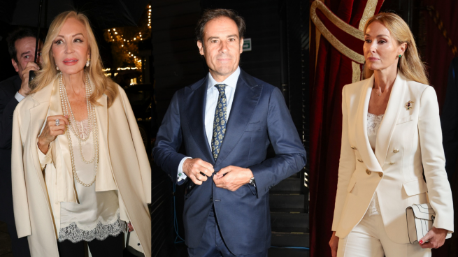 Carmen Lomana, 'El Litri' y Esther Alcocer Koplowitz. (Foto: Gtres)