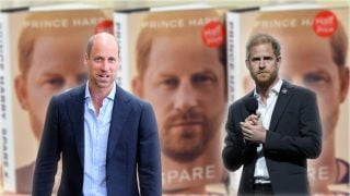 Los príncipes Guillermo y Harry en un montaje de Look. (Fotos: Gtres)