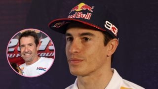 Montaje de Marc Márquez y su padre Julià. (Fotos: RR.SS. y Gtres)