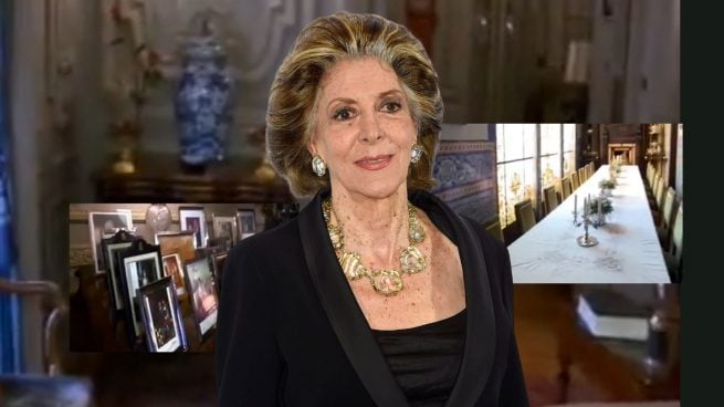 Pitita Ridruejo y su palacete del siglo XVII. (Foto: Gtres y Telemadrid)