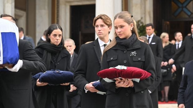 Irene Urdangarin y Victoria Federica en el funeral de Irene de Grecia. (Foto: Gtres)