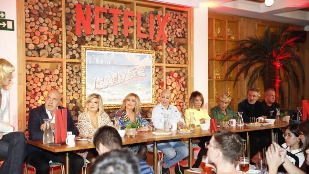 María Patiño en la rueda de prensa de '¡Sálvese quien pueda!'. (Foto: Gtres)