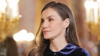 La Reina Letizia en un acto en Madrid. (Foto: Gtres)