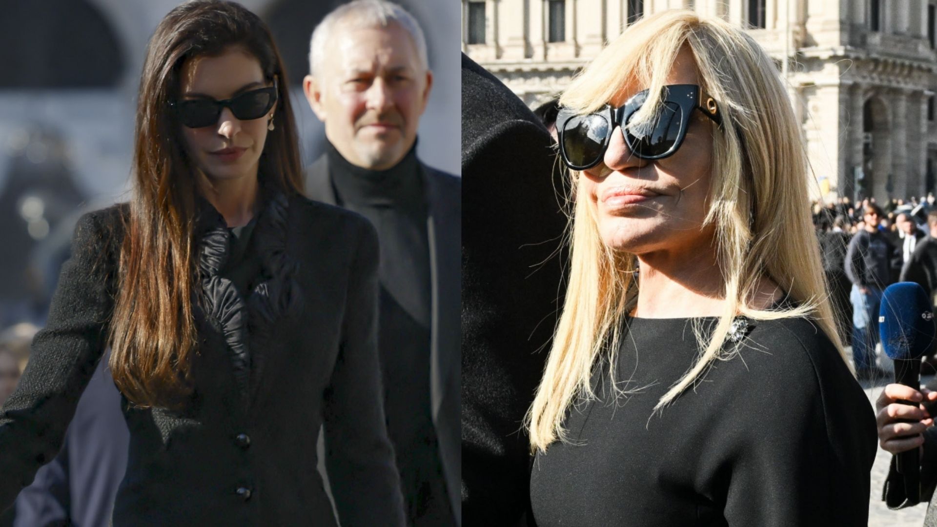 De Anne Hathaway a Donatella Versace: las estrellas que han asistido al funeral de Valentino