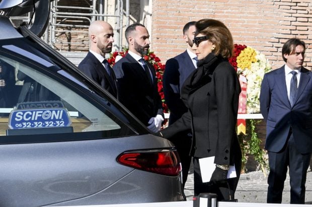 Naty Abascal en el funeral. (Foto: Gtres)