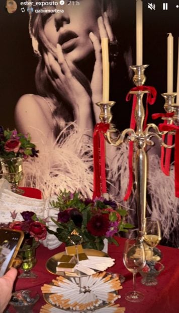 Una de las mesas del cumpleaños de Ester Expósito. (Foto: Instagram)