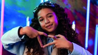 Sandra Valero posando en Eurojunior. (Foto: TVE)