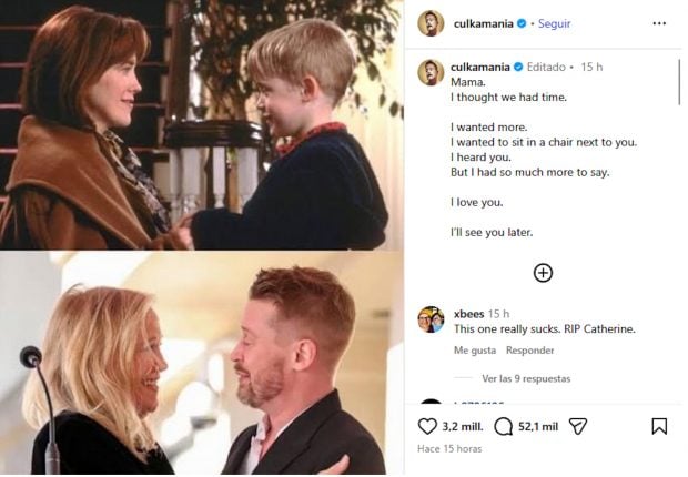 Macaulay Culkin, Macaulay Culkin mensaje,