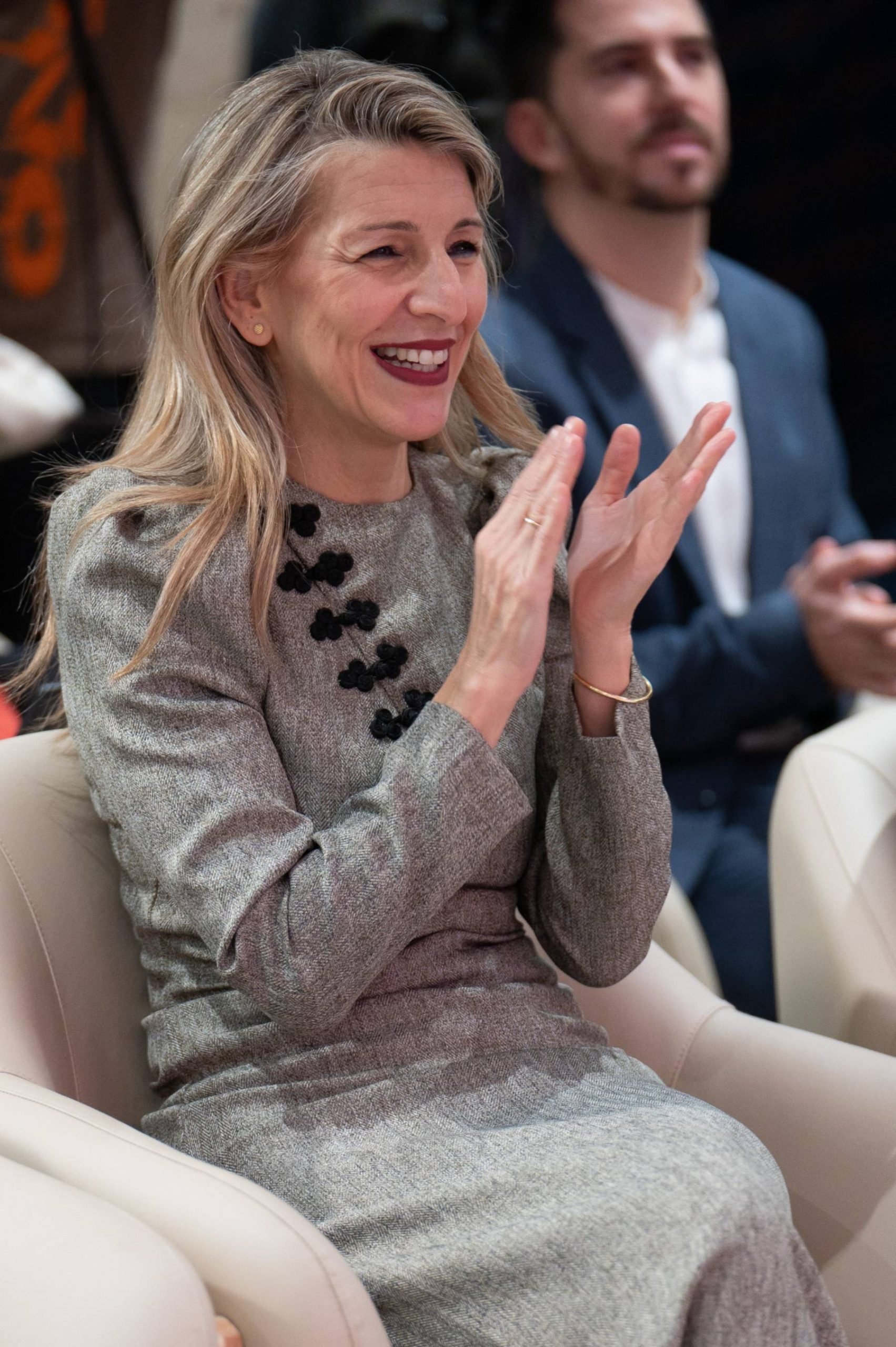 Yolanda Díaz en un acto político. (Foto: Gtres)