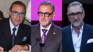 La amplia colección de gafas de Carlos Herrera. (Fotos: Gtres)