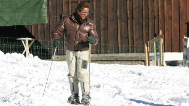 Valentino esquiando en Gstaad. (Foto: Gtres)