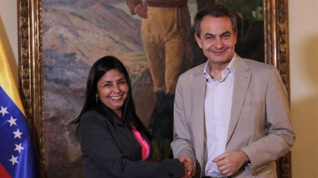 Delcy Rodríguez y José Luis Rodríguez Zapatero. (Foto: Gtres)