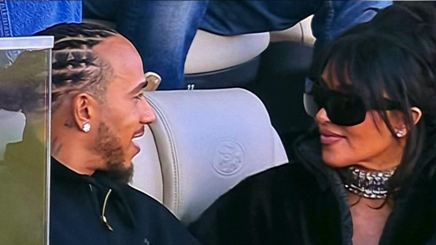 Kim Kardashian y Lewis Hamilton ya no se esconden y debutan como pareja en la Super Bowl