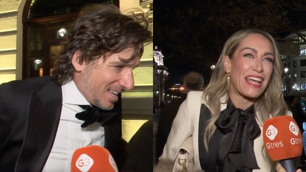 Feliciano López y Luján Argüelles en la inauguración del club Metrópolis. (Fotos: Gtres)