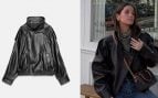 María Pombo con la chaqueta viral, de cuello alto, de Zara.