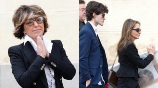 Sonsoles Ónega, su hermano y la viuda de Fernando Ónega. (Fotos: Gtres)