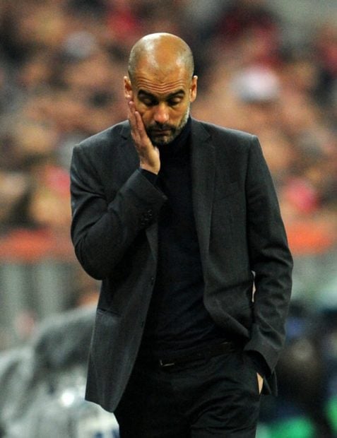 Pep Guardiola durante un partido de futbol. (Foto: Gtres)