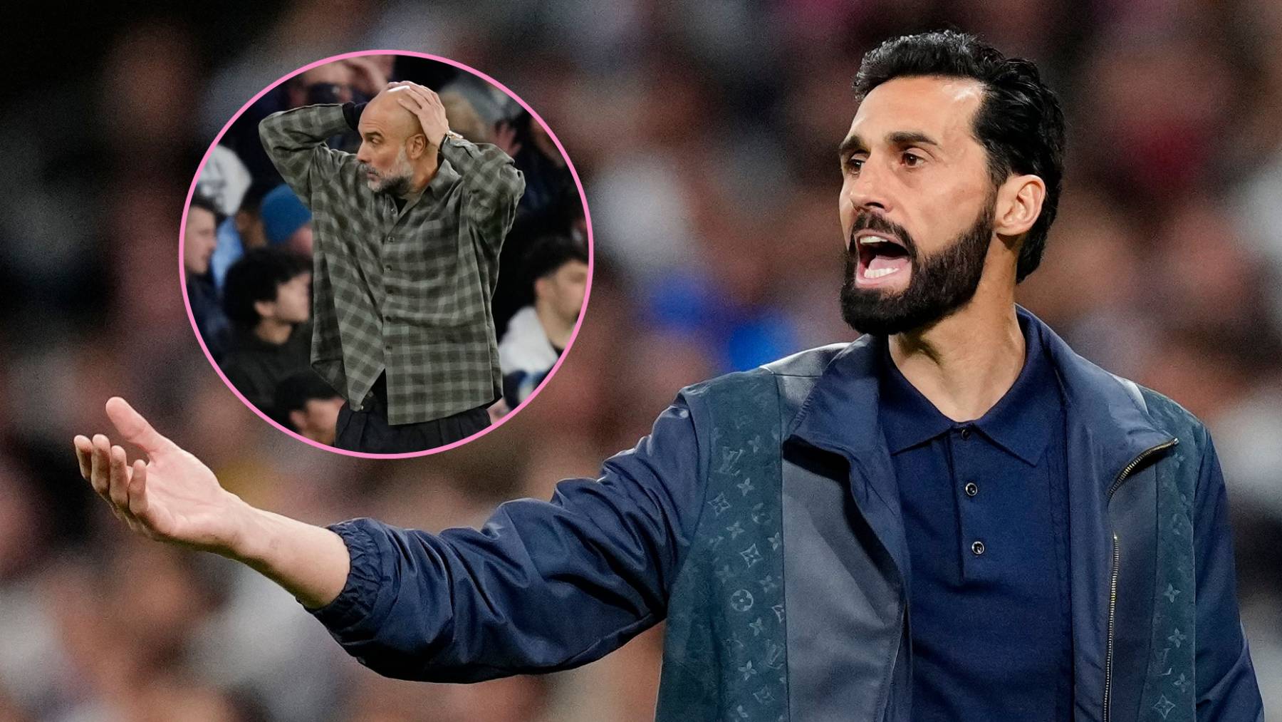 La cazadora de Louis Vuitton con la que Arbeloa ha fulminado a la camisa de leñador de Guardiola