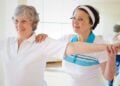 Retirees, stretching, exercise