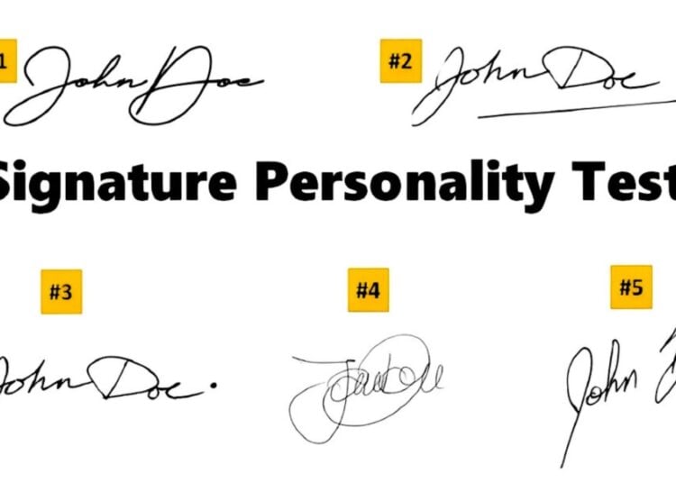 Signature, personality, test