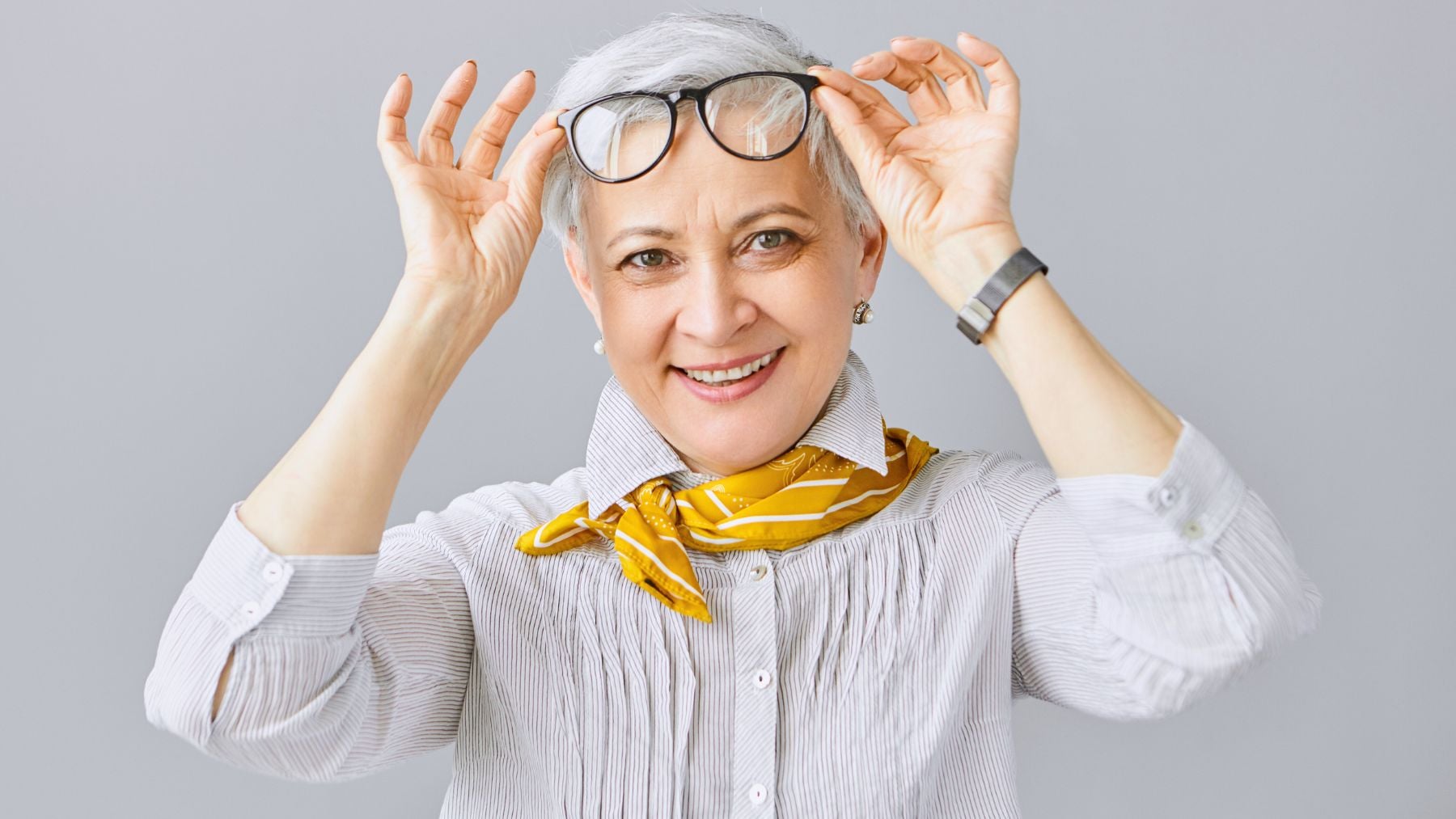 Haircut, women, glasses