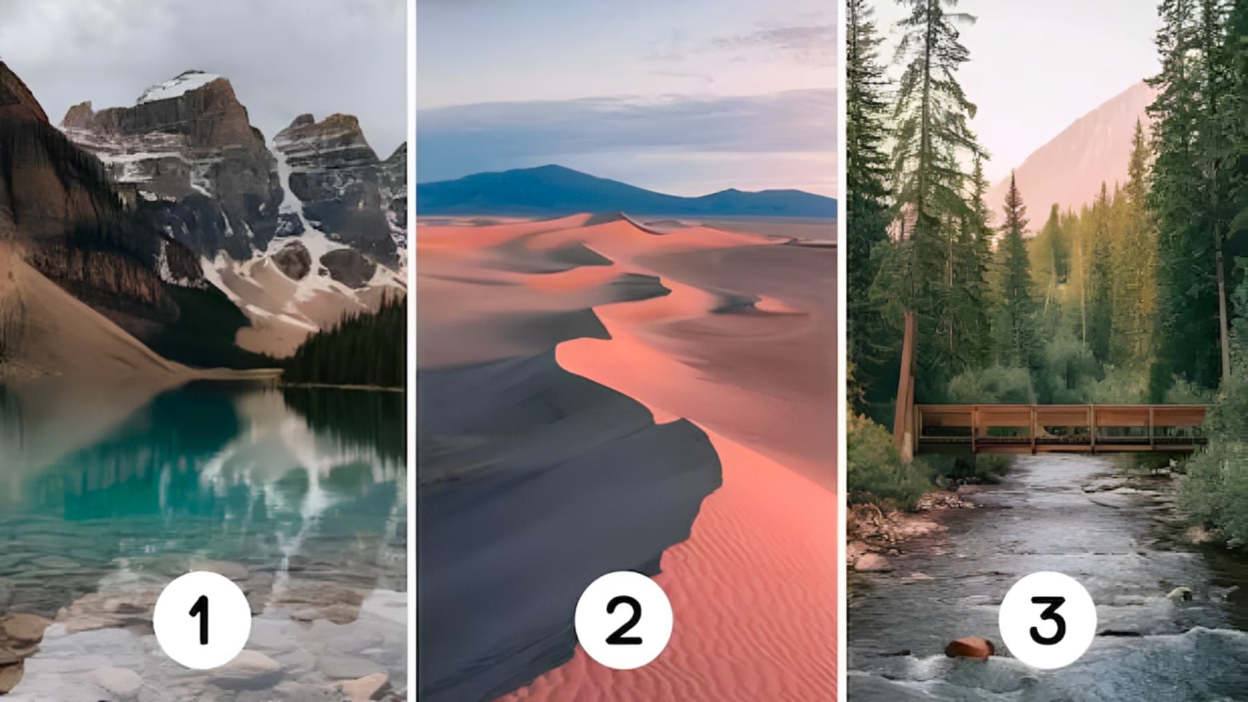 Landscapes, visual, test