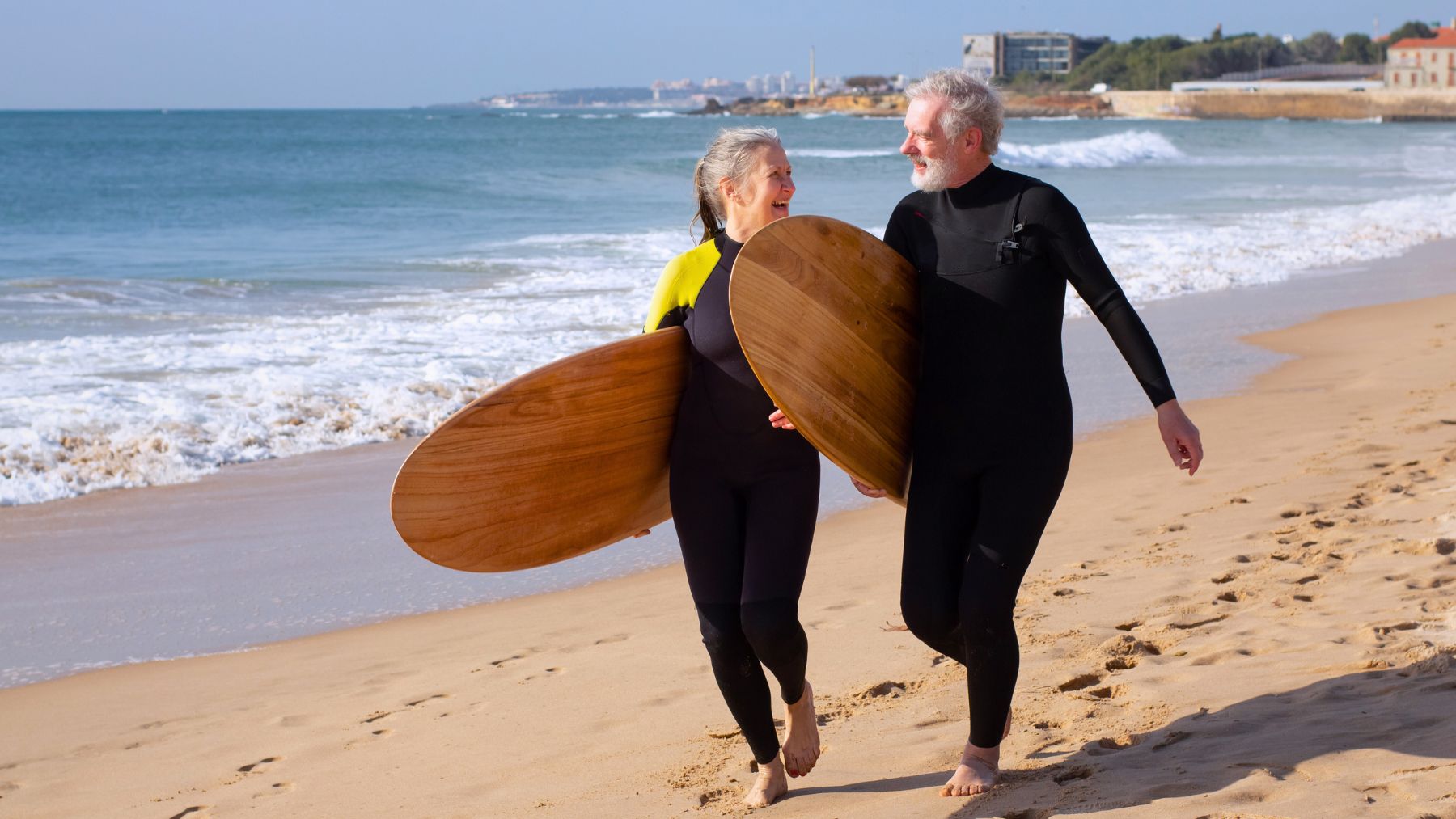 Exercise, beach, seniors
