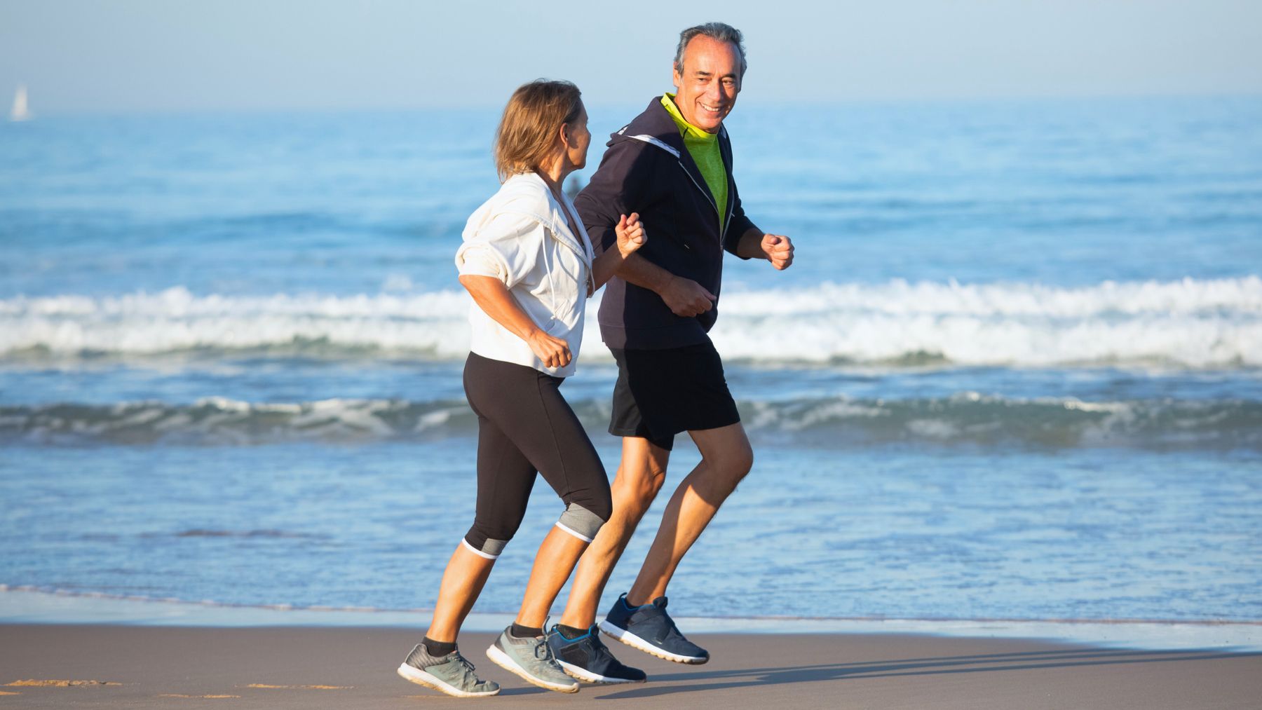 Exercise, beach, seniors