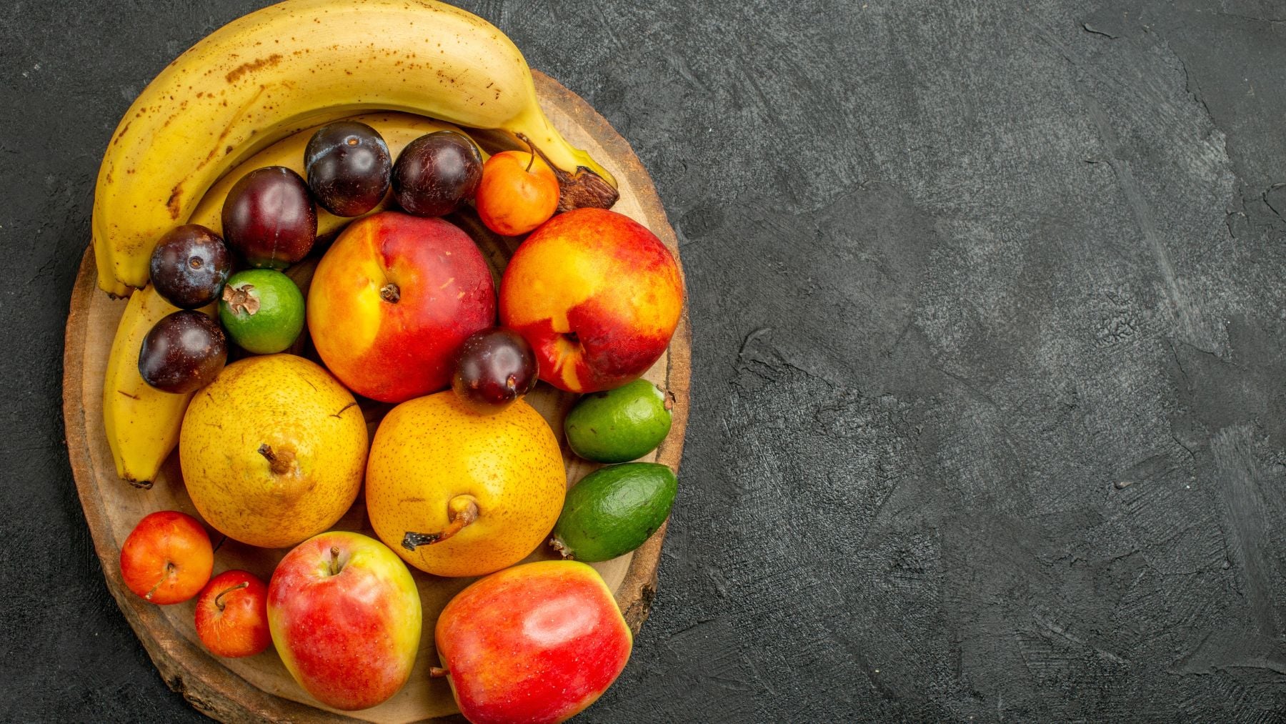 fruit, banana, peaches, apple