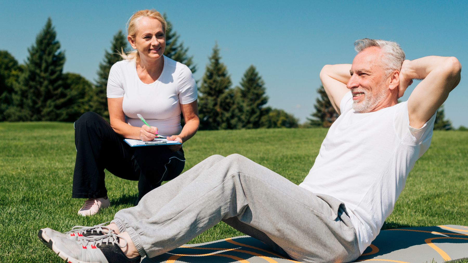 seniors, outdoor, workout