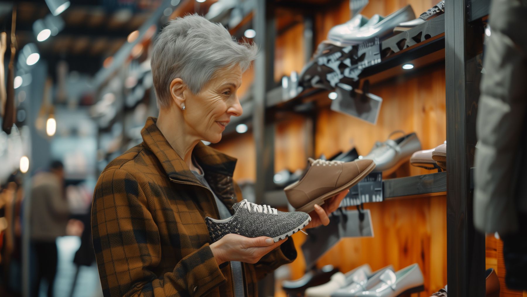 elderly woman, senior, shoes