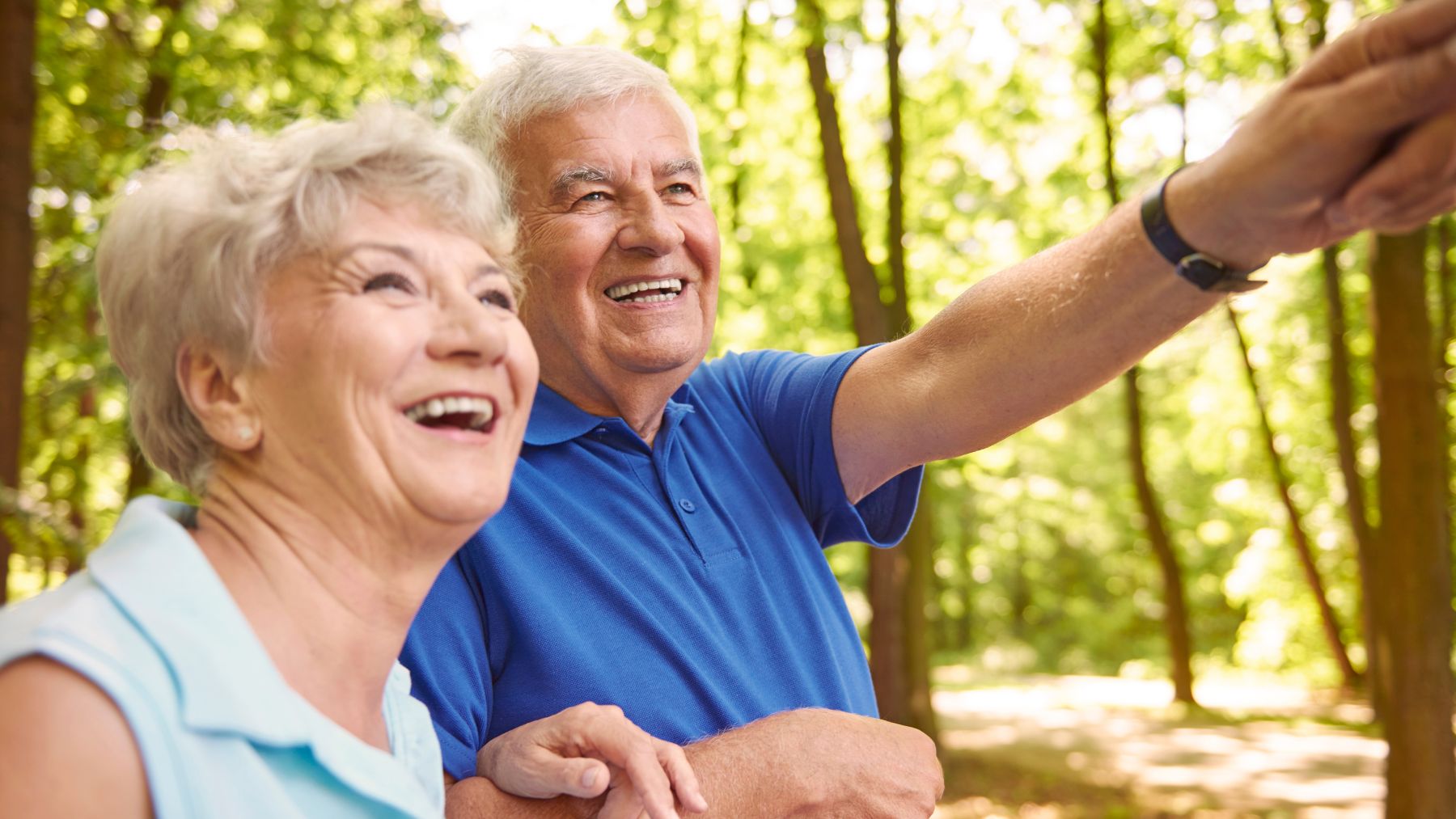 seniors, happy, couple