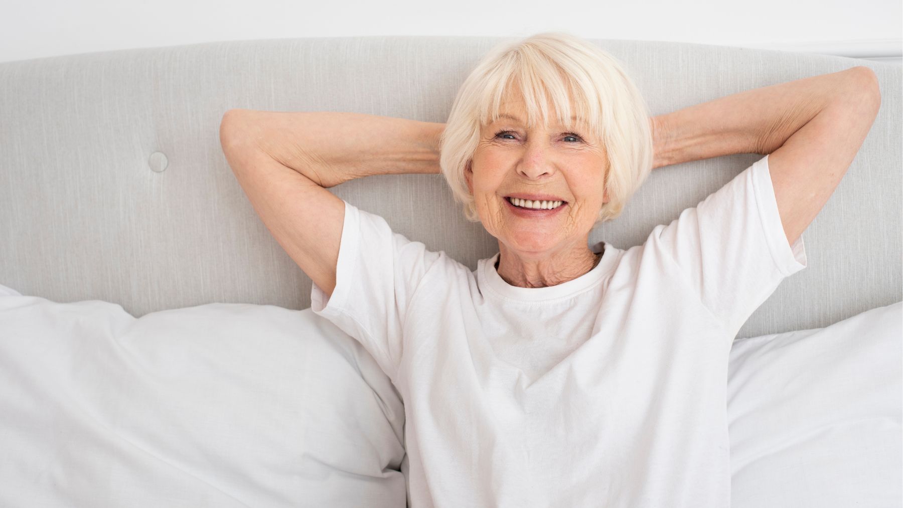 senior, retiree, waking up