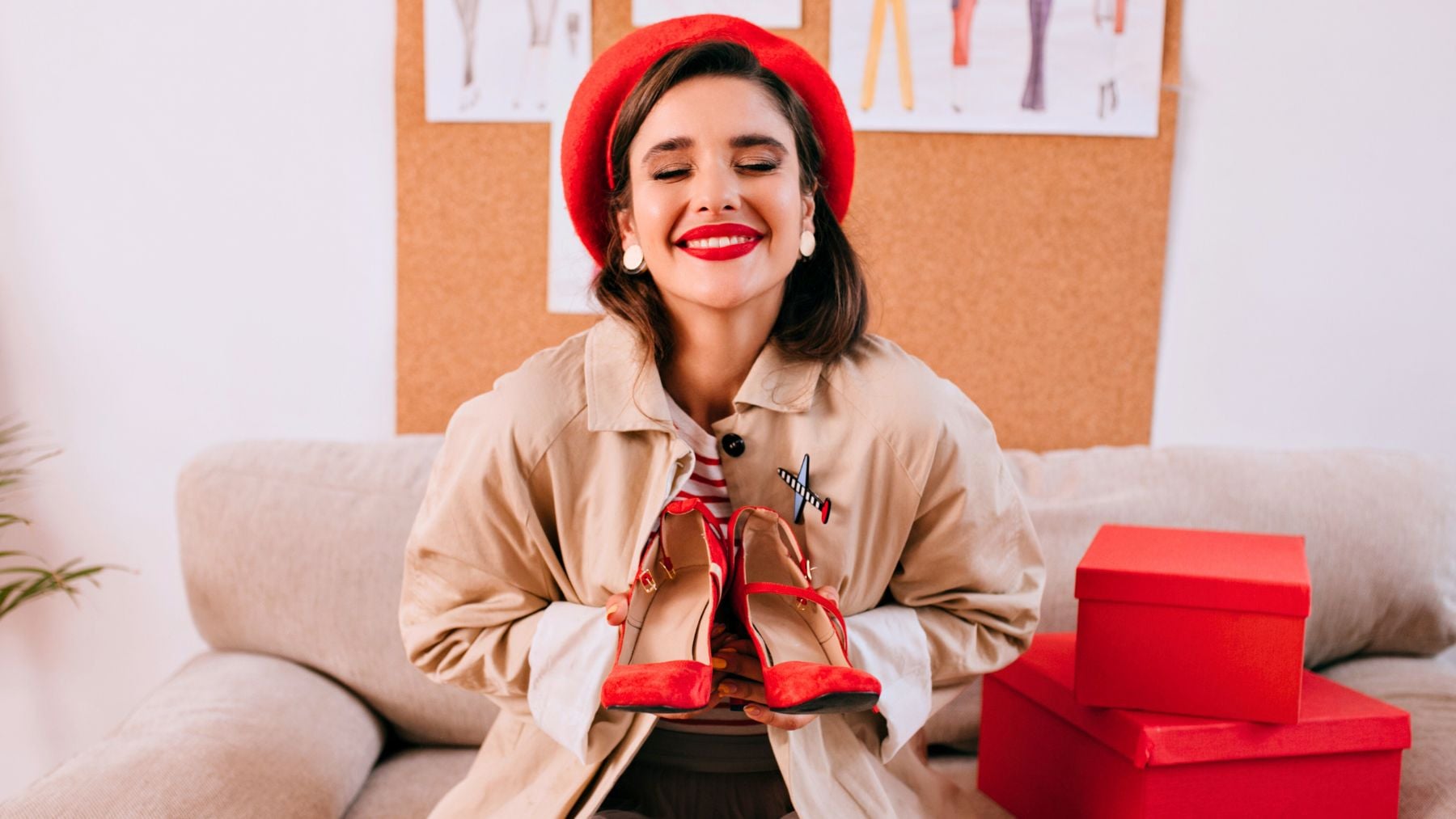 Bright shoes, wearing, confidence