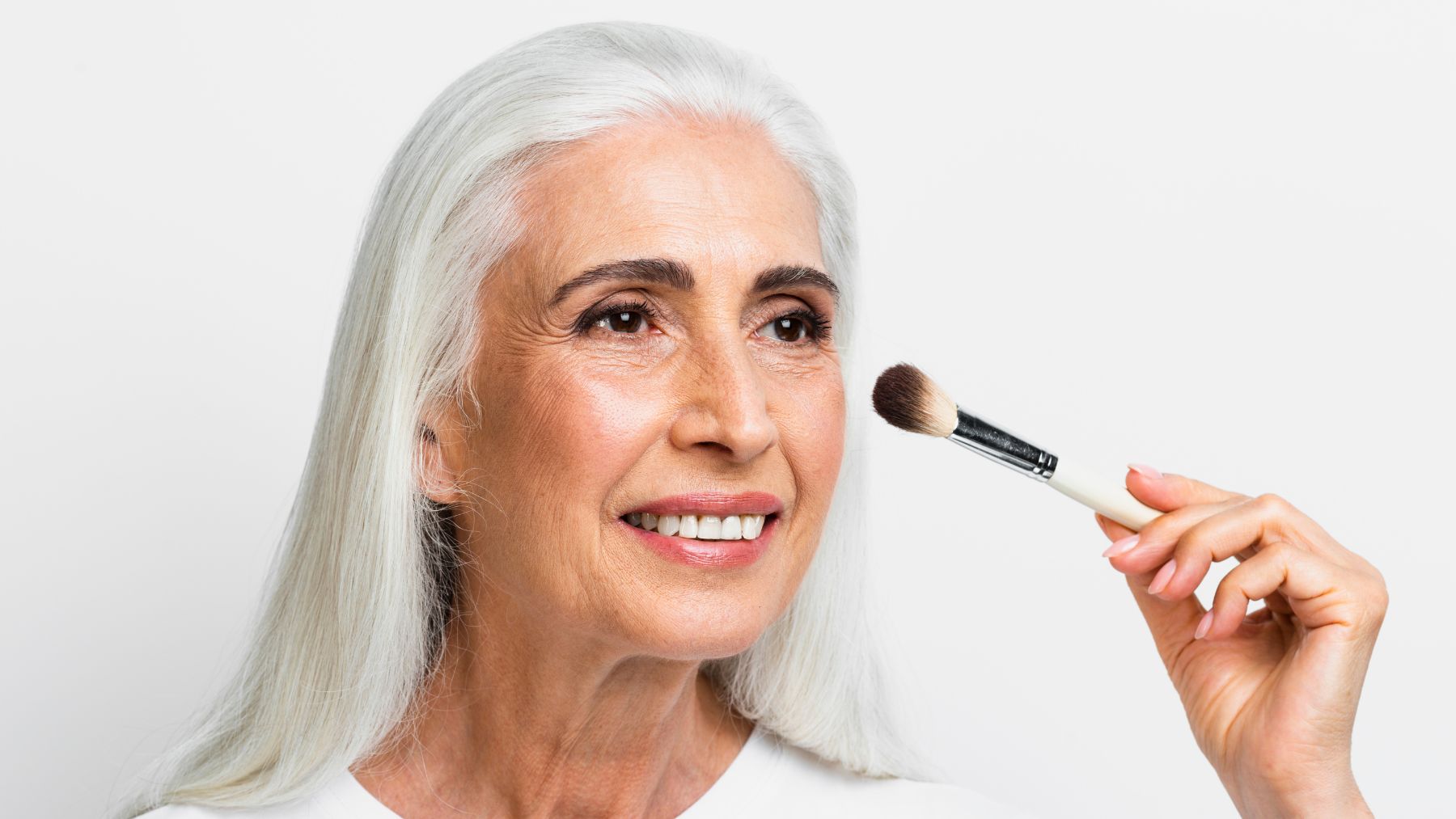 makeup, senior woman