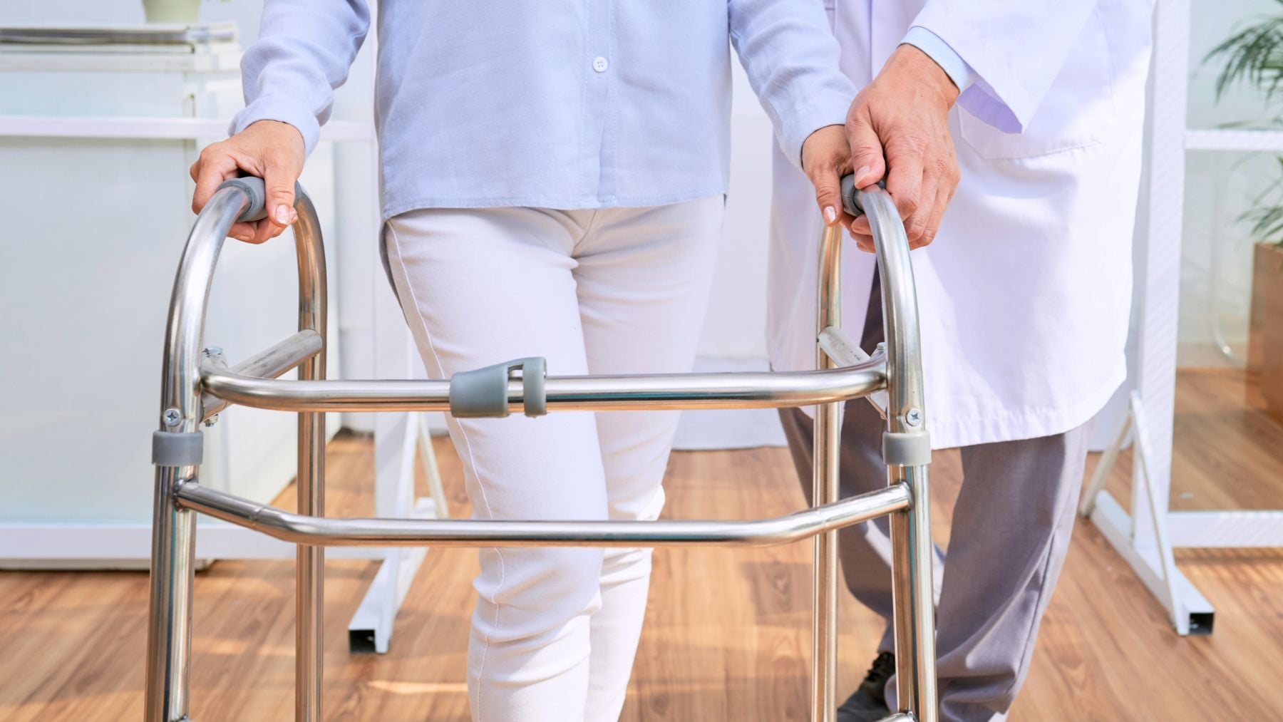 Exercise, seniors, walkers