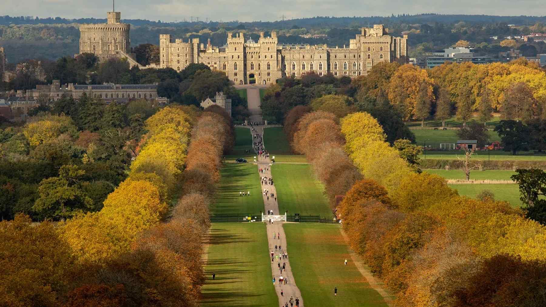 View of Windsor Castle and the Long Walk in Windsor and Maidenhead, named one of England’s healthiest places to grow old