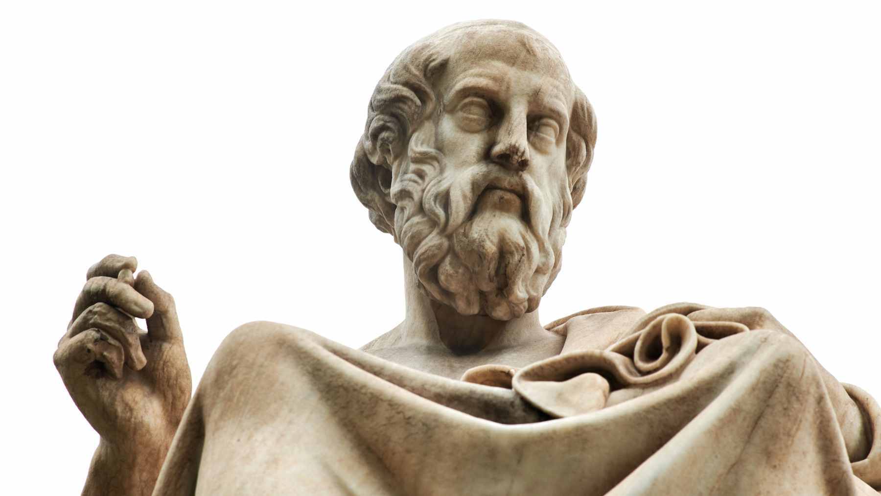 A classic bust of Pythagoras, representing ancient wisdom on balance, moderation, and the importance of lifelong connections.