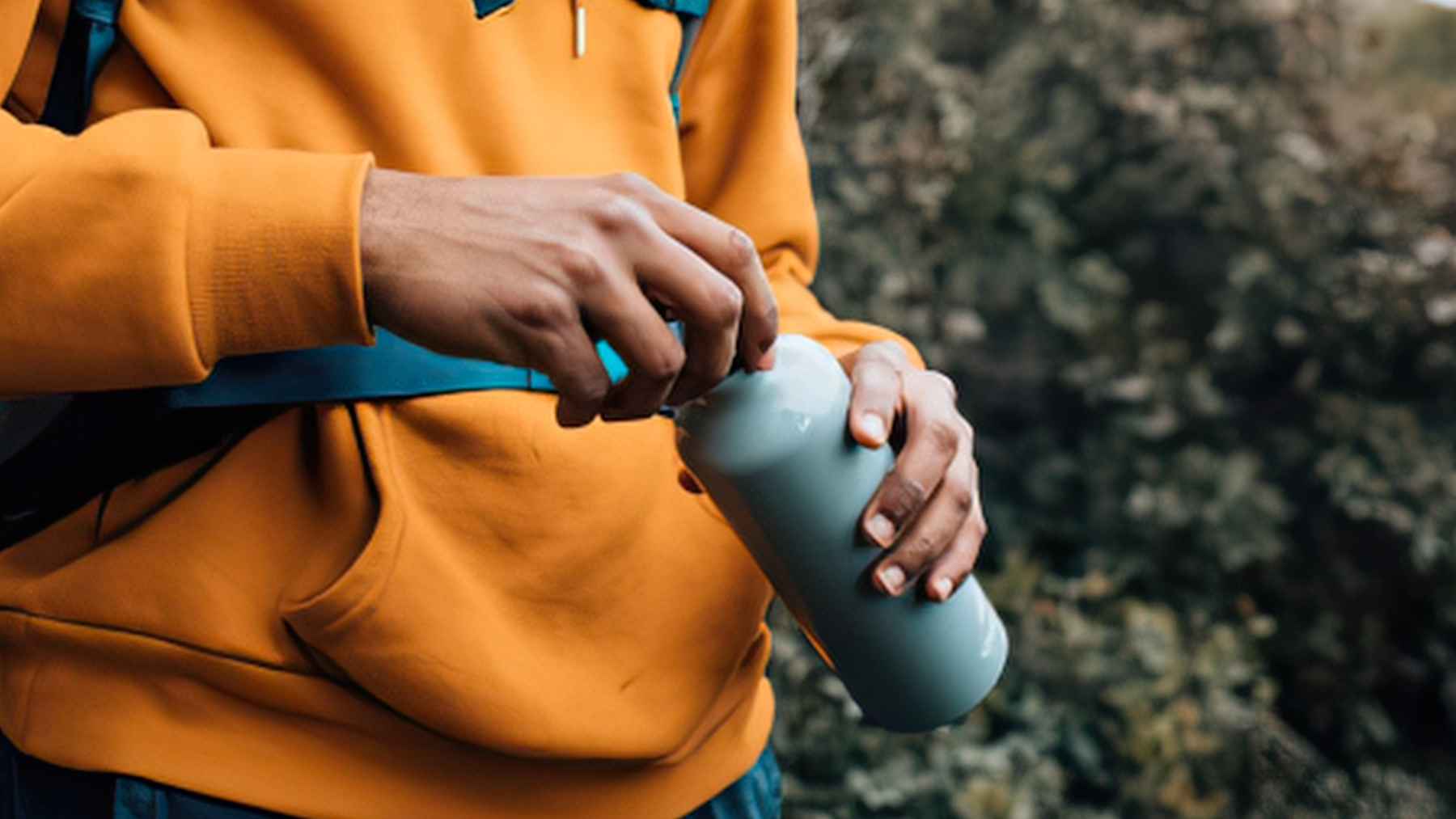Stainless steel reusable water bottle associated with sensory sensitivity, daily routines, and personality research.