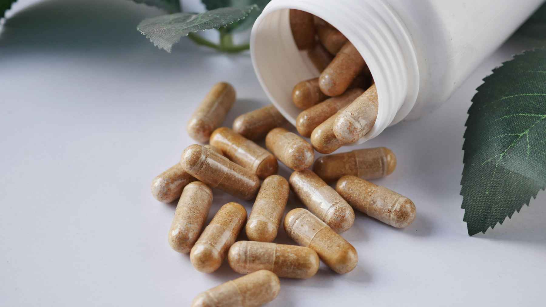 Tyrosine supplement capsules and amino acid products often marketed for focus, energy, and cognitive performance.