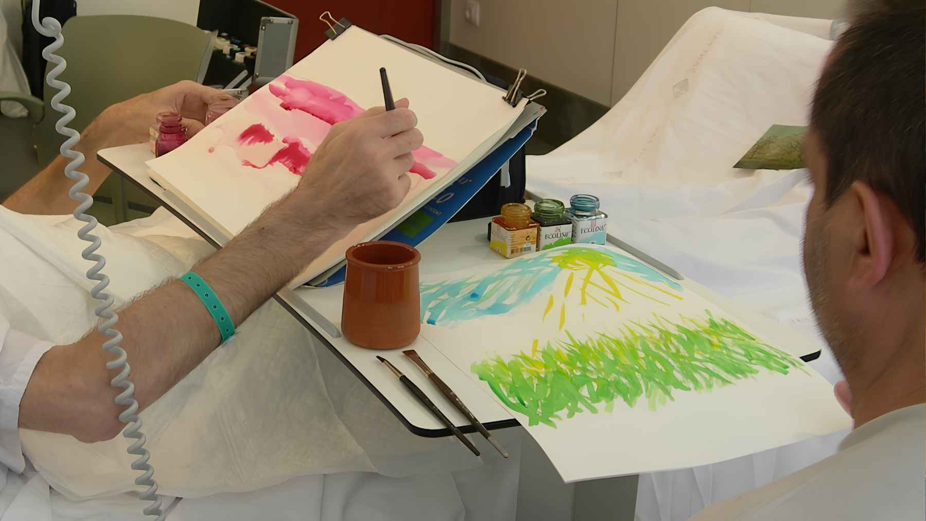 Researcher handling a biological sample in a laboratory, highlighting advances in cancer research and supportive therapies.