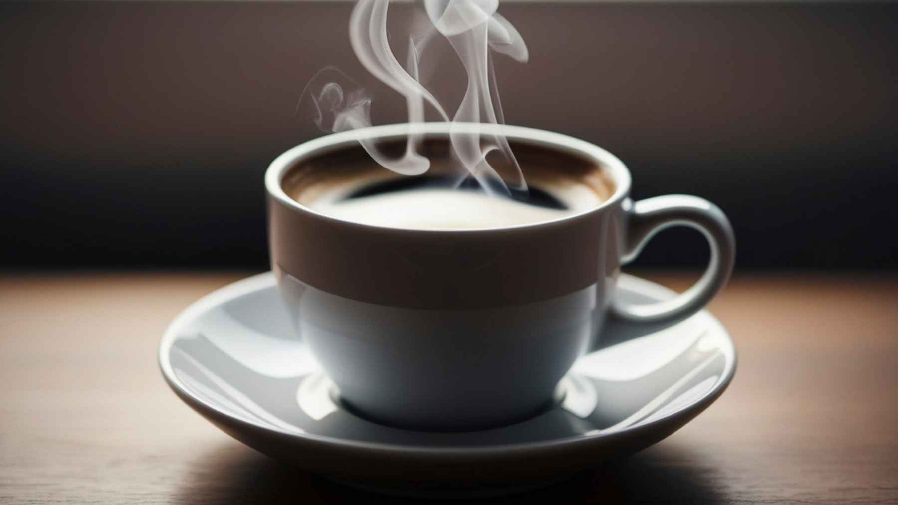 A fresh cup of coffee on a table, representing new research on coffee consumption and liver health.