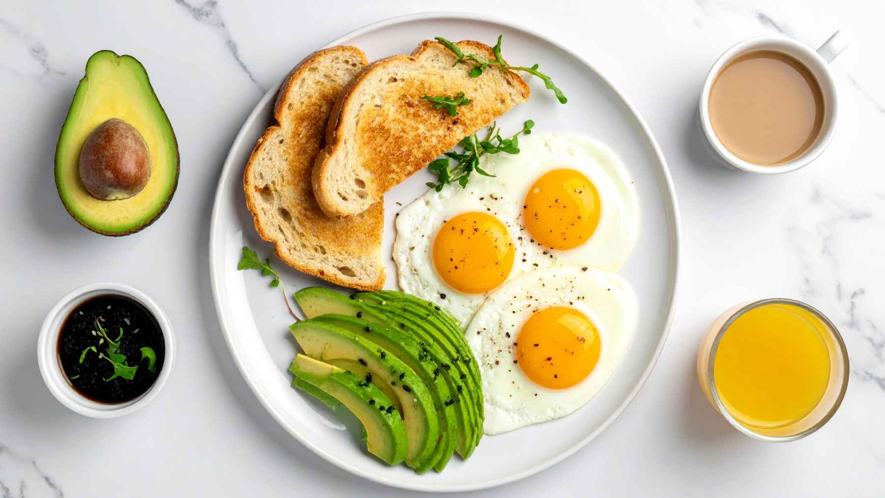 Whole eggs served as part of a healthy breakfast, illustrating expert guidance on daily egg intake and cholesterol.