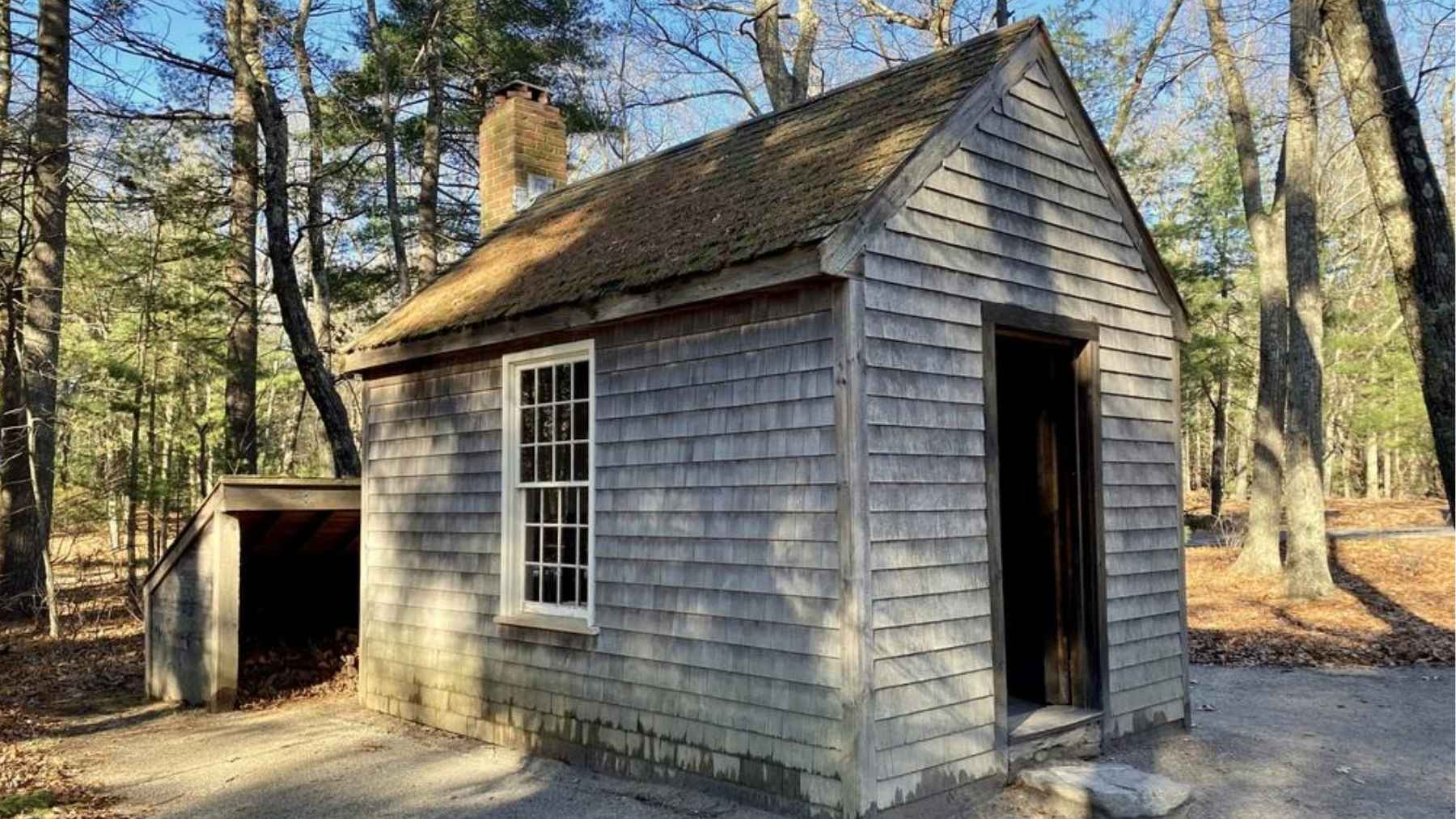Statue of Henry David Thoreau, author of Walden, reflecting the philosopher's message about solitude, friendship, and community.