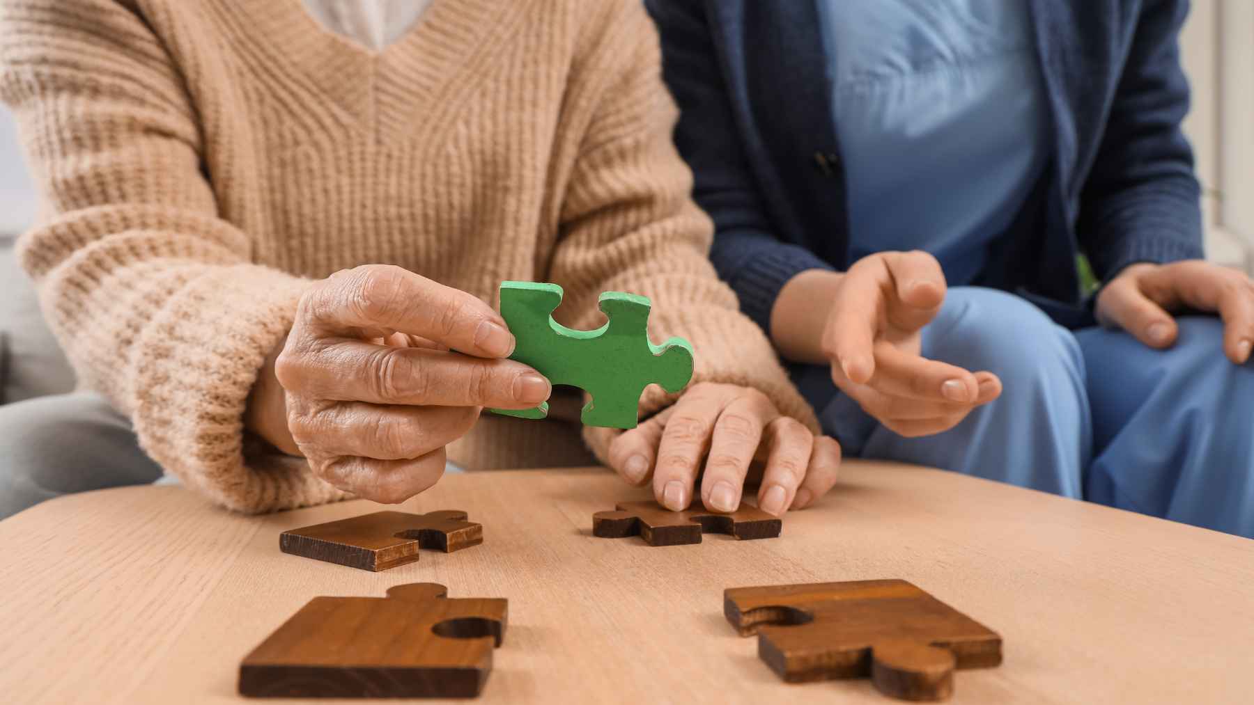 An older adult engaging in mental exercises and learning to support cognitive health and prevent dementia.