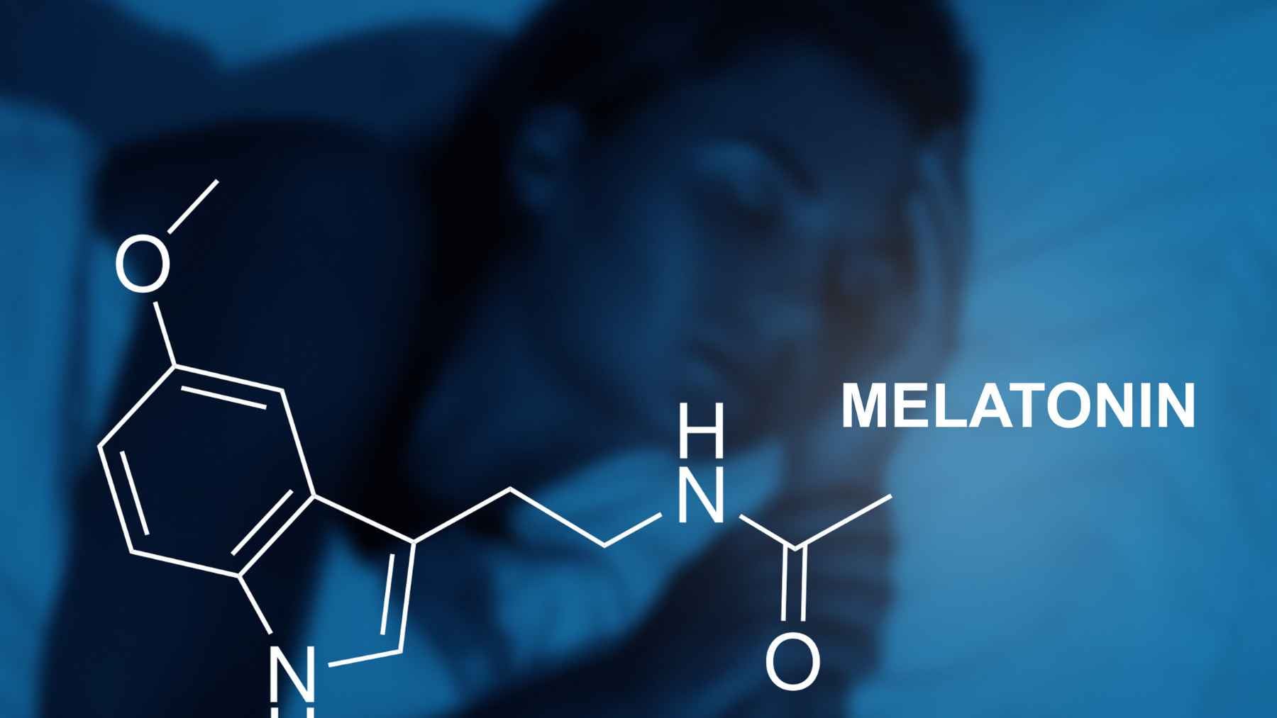 Magnesium or melatonin: both help you sleep, but only one may sharpen your focus the next day, though the difference isn't what you'd guess 1 Illustration of the melatonin molecule over a sleeping person, representing the hormone's role in regulating sleep and its effects on next-day alertness.