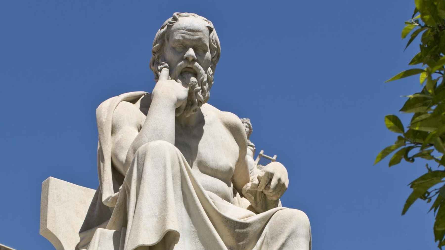 Statue of Socrates, the ancient Greek philosopher whose teachings on contentment and self-reflection continue to inspire people today.