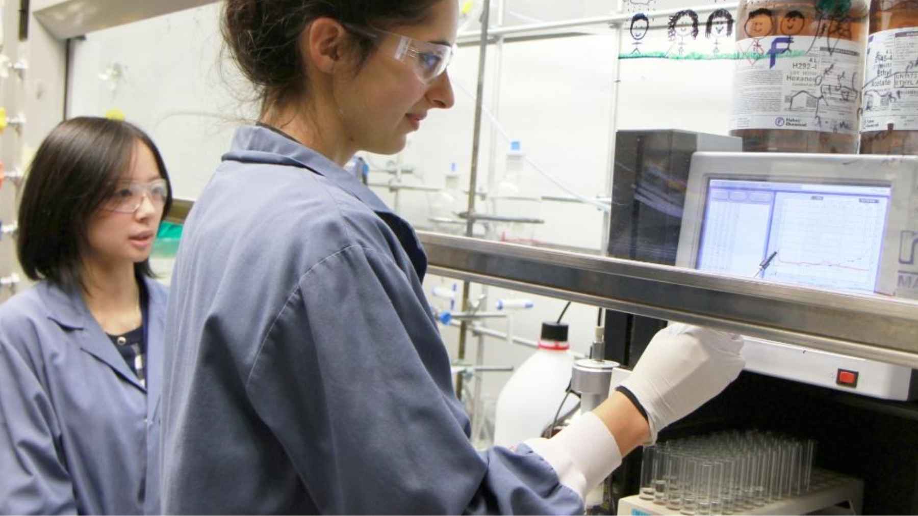 A laboratory technician analyzes a blood sample for circulating tumor DNA to detect possible cancer recurrence after treatment.