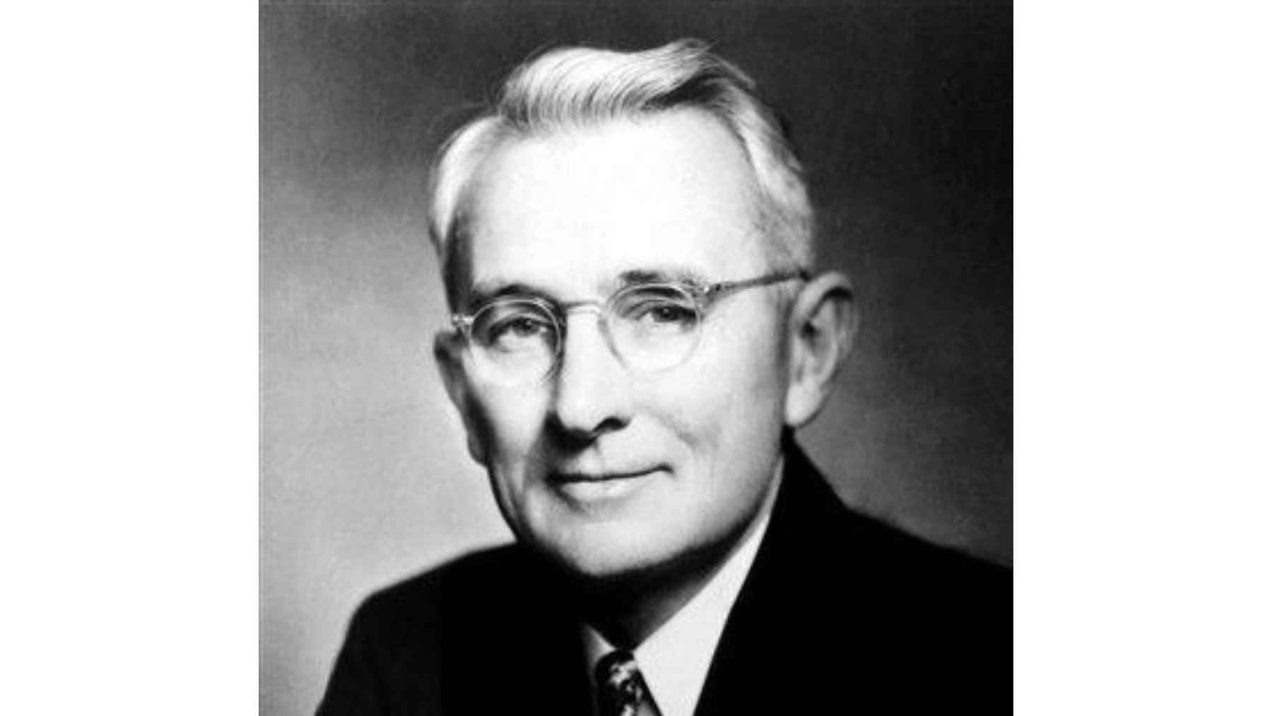 Dale Carnegie: when you deal with people, remember you are not dealing with rational beings, but with emotional ones 1 Black-and-white portrait of Dale Carnegie, author of How to Win Friends and Influence People and pioneer of communication training.